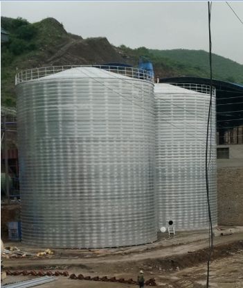 婺源粮食钢板仓的安装全过程不用热焊接